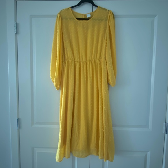 Yellow Midi Dress, size L - Picture 1 of 5